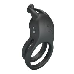 Pretty love - goodwin anillo vibrador doble para pene recargable negro