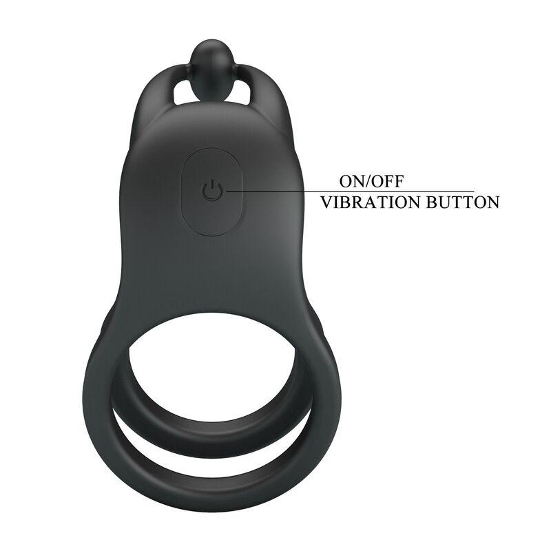 Pretty Love Goodwin anillo vibrador doble recargable negro - 2