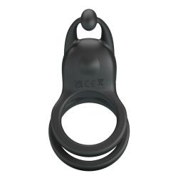 Pretty love - goodwin anillo vibrador doble para pene recargable negro