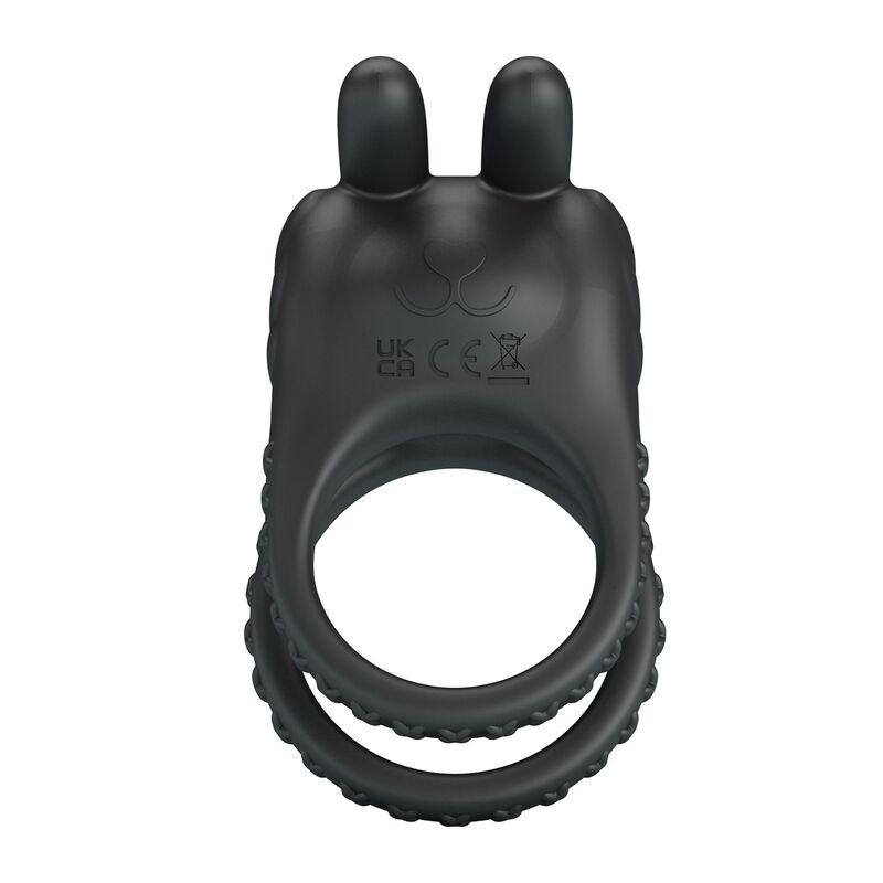 Pretty Love Sini anillo vibrador doble recargable negro - 2