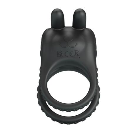 Pretty Love Sini anillo vibrador doble recargable negro - 2