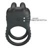 Pretty Love Sini anillo vibrador doble recargable negro - 4