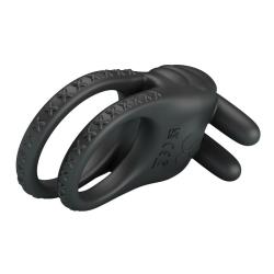 Pretty love - sini anillo para pene vibrador recargable 10 funciones negro