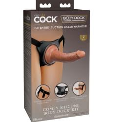 Caja del Comfy Silicone Body Dock Kit de King Cock Elite