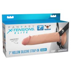 Fantasy x-tensions elite - arnés con dildo hueco de silicona 17,8 cm