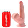 King cock - plus 3d dildo swinging balls 12.7 cm