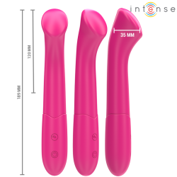 Medidas y vistas del vibrador Intense Paty rosa