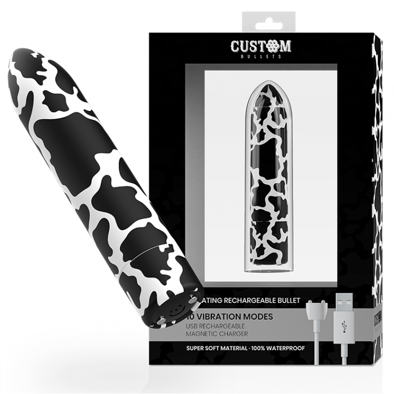 Custom bullets bala recargable cow 10 intensidades Custom bullets bala recargable cow 10 intensidades