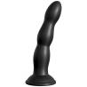 Dildo negro ondulado con base del Vibrating Strap-On Set