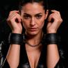 Fetish submissive - esposas cuero vegano con forro de neopreno