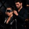 Fetish submissive - antifaz cuero vegano con forro de neopreno