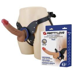 Pretty Love Yeti arnés con dildo y caja del conjunto