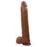 Dildo realista Dany marrón en vista vertical