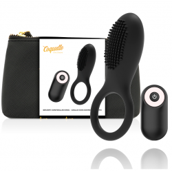 Coquette chic desire anillo vibrador control remoto recargable negro / gold