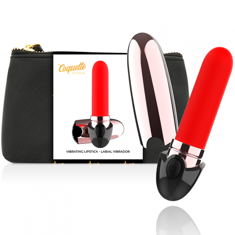 Coquette chic desire pintalabios vibrador recargable luxe negro / gold Coquette chic desire pintalabios vibrador recargable luxe negro / gold