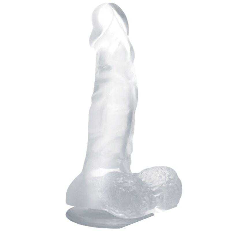 Baile dildo realistico con ventosa y testiculos 16.7 cm transparente Baile dildo realistico con ventosa y testiculos 16.7 cm transparente