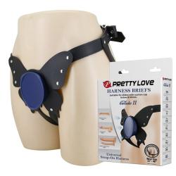 Arnés Pretty Love negro y azul con su caja