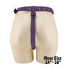 Parte posterior del arnés Pretty Love morado y negro