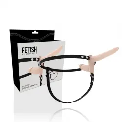 Fetish submissive arnés doble penetración flesh