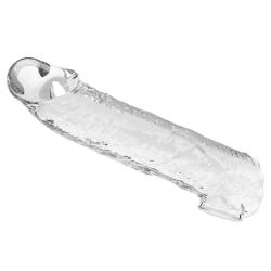 Vista oblicua de la funda transparente con ventosa