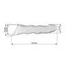 Gráfico de dimensiones de la funda transparente de 28 cm