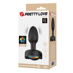 Embalaje del plug vibrador negro Pretty Love