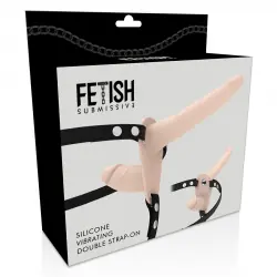 Fetish submissive arnés doble penetración vibrador flesh up Fetish submissive arnés doble penetración vibrador flesh up