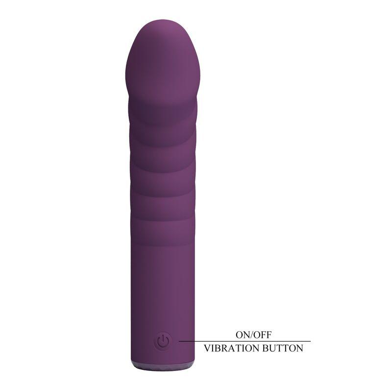Frontal del vibrador morado Pretty Love Rylan