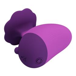 Base y botón del estimulador de clítoris morado