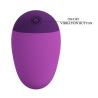 Botón de vibración del estimulador morado con forma de rosa