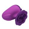 Cabezal de rosa y cuerpo del estimulador morado