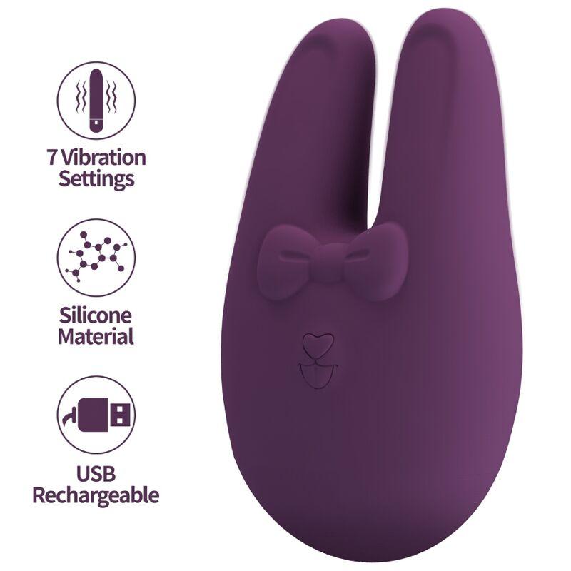 Romance Bunny morado con siete vibraciones indicadas
