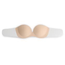 Bye Bra Diva Bra beige adhesivo sin costuras visto de frente