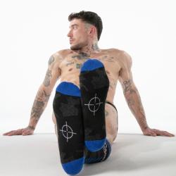 Suela y puntera azules de los calcetines altos Locker Gear