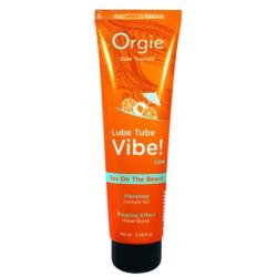 Vista frontal del tubo Orgie Vibe Low Sex on the Beach de 100 ml