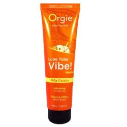 Vista frontal del tubo Orgie Vibe Medium Piña Colada de 100 ml