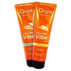 Tubos Orgie Vibe Medium Piña Colada delante y Vibe Low Sex on the Beach detrás