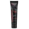 Vista frontal del tubo negro Orgie Lube Tube Strawberry de 100 ml con dibujo de fresas