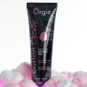 Gel Orgie Cotton Candy de 100 ml presentado entre algodones de azúcar rosas y blancos