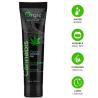 Tubo Orgie Lube Tube Cannabis de 100 ml junto a iconos informativos verdes