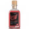 Vista frontal del frasco de aceite Orgie Sexy Therapy Strawberry de 100 ml con tapa beige