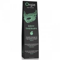 Caja negra del set Orgie Sexy Therapy Apple de 100 ml con antifaz verde dibujado
