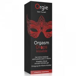 Caja negra de Orgie Orgasm Drops Kissable con antifaz rojo dibujado