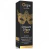 Caja negra de Orgie Orgasm Drops Vibe con antifaz dorado dibujado