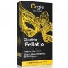 Caja negra de Orgie Electric Fellatio con antifaz amarillo dibujado