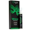 Spray y caja negra de Orgie WOW con un antifaz verde dibujado