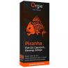 Caja negra de Orgie Piranha con pez naranja dibujado