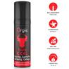 Envase Orgie Touro XXXL con cabeza de toro roja e iconos rojos