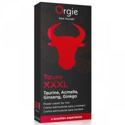 Caja negra de Orgie Touro XXXL con cabeza de toro roja dibujada