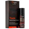 Envase y caja de Orgie Touro de 15 ml con silueta de toro